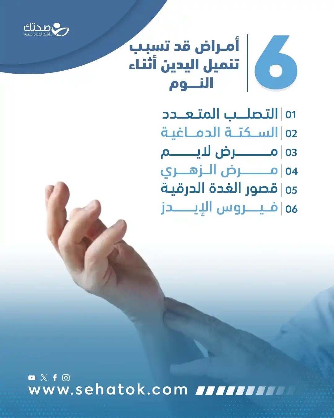 Image from موقع صحتك: 🖐️ هل تستيقظ أحياناً ويدك مخدّرة دون سبب واضح؟ قد يكون تنميل اليدين أ...