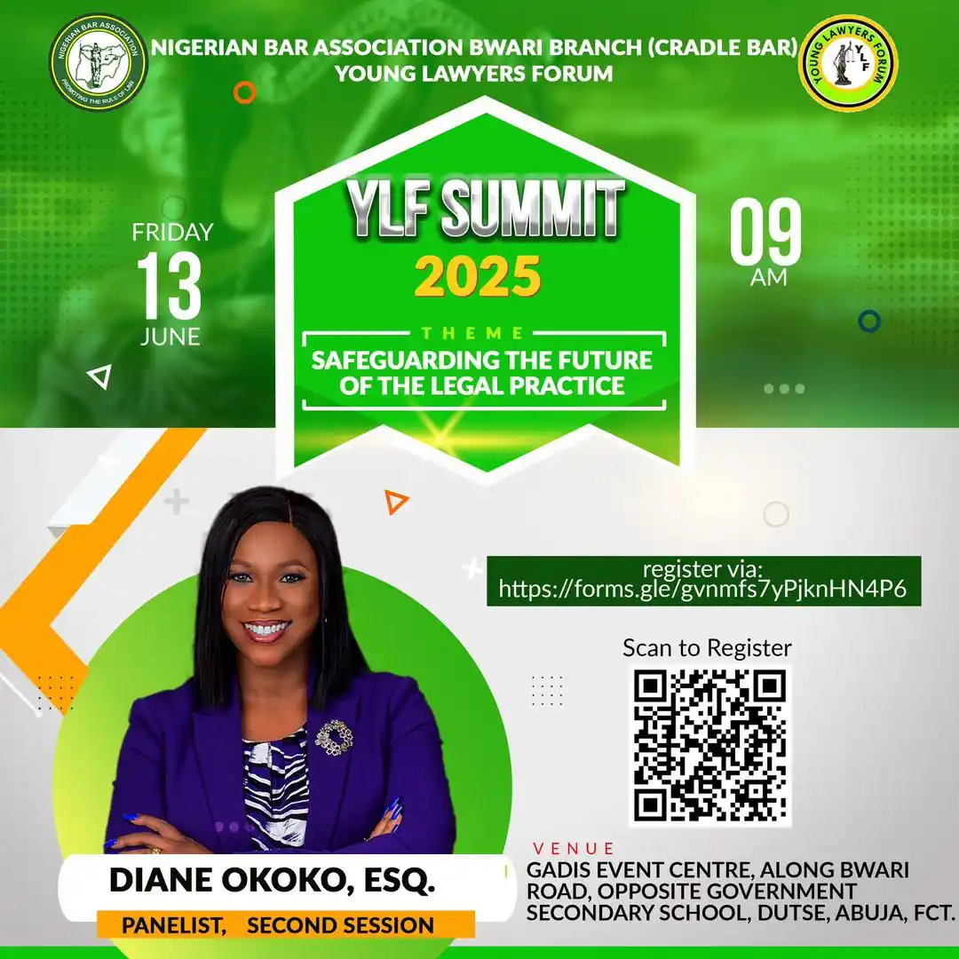 Image from Legallinkz.com: Join us as we shall be having Diane Okoko, Esq., as one of the panelli...
