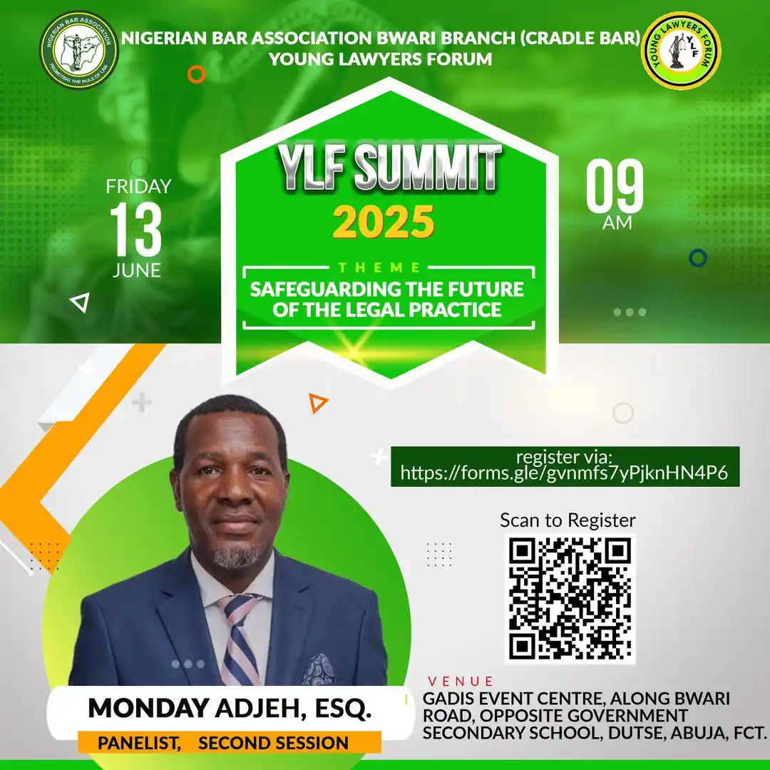 Image from Legallinkz.com: Join us as we shall be having Monday Adjeh Esq, as one of the panelist...