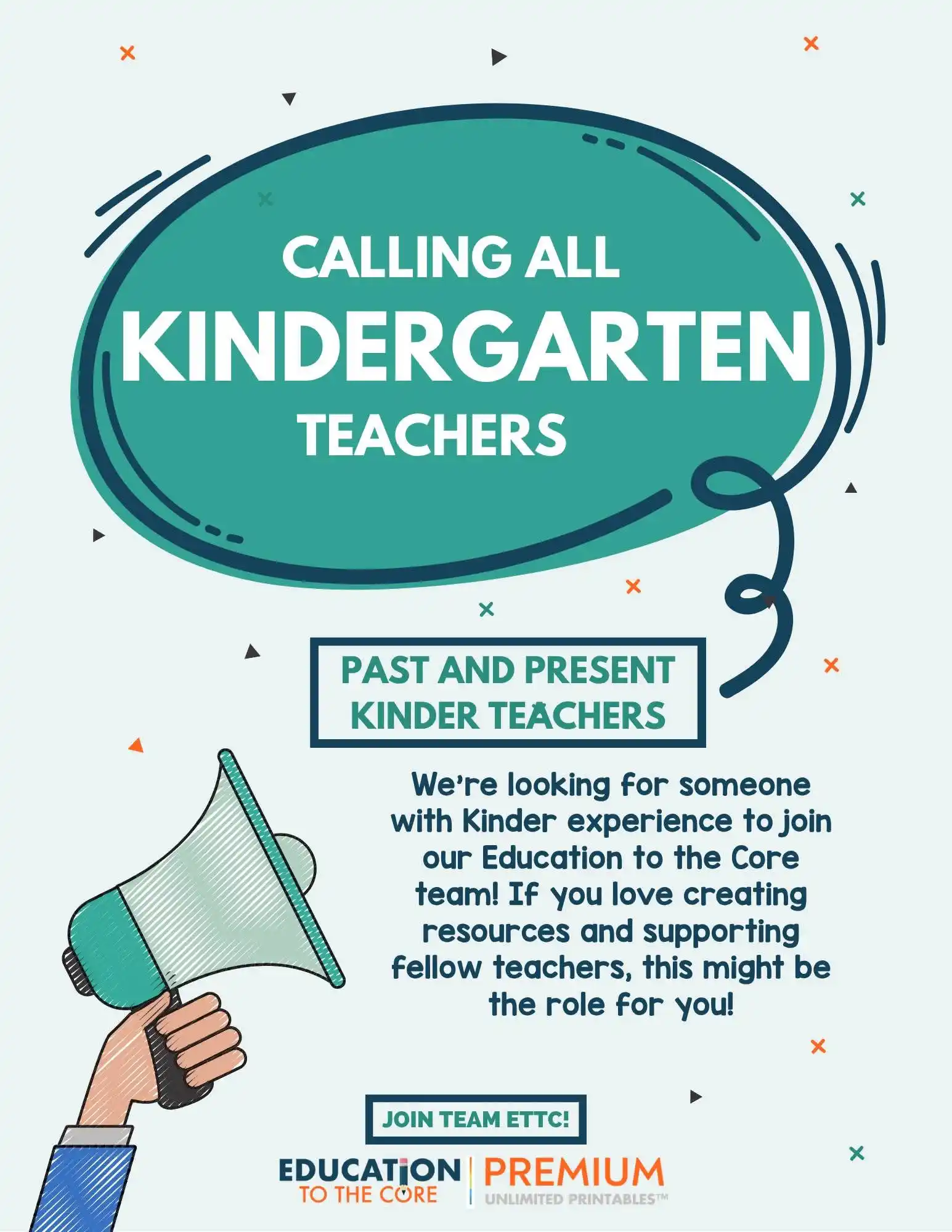 Image from Advertise Jobs/Werk: 🧡💛💙 KINDERGARTEN TEACHERS, ETTC NEEDS YOU! 💙💛🧡 🙋🙋♀️🙋♂️All...