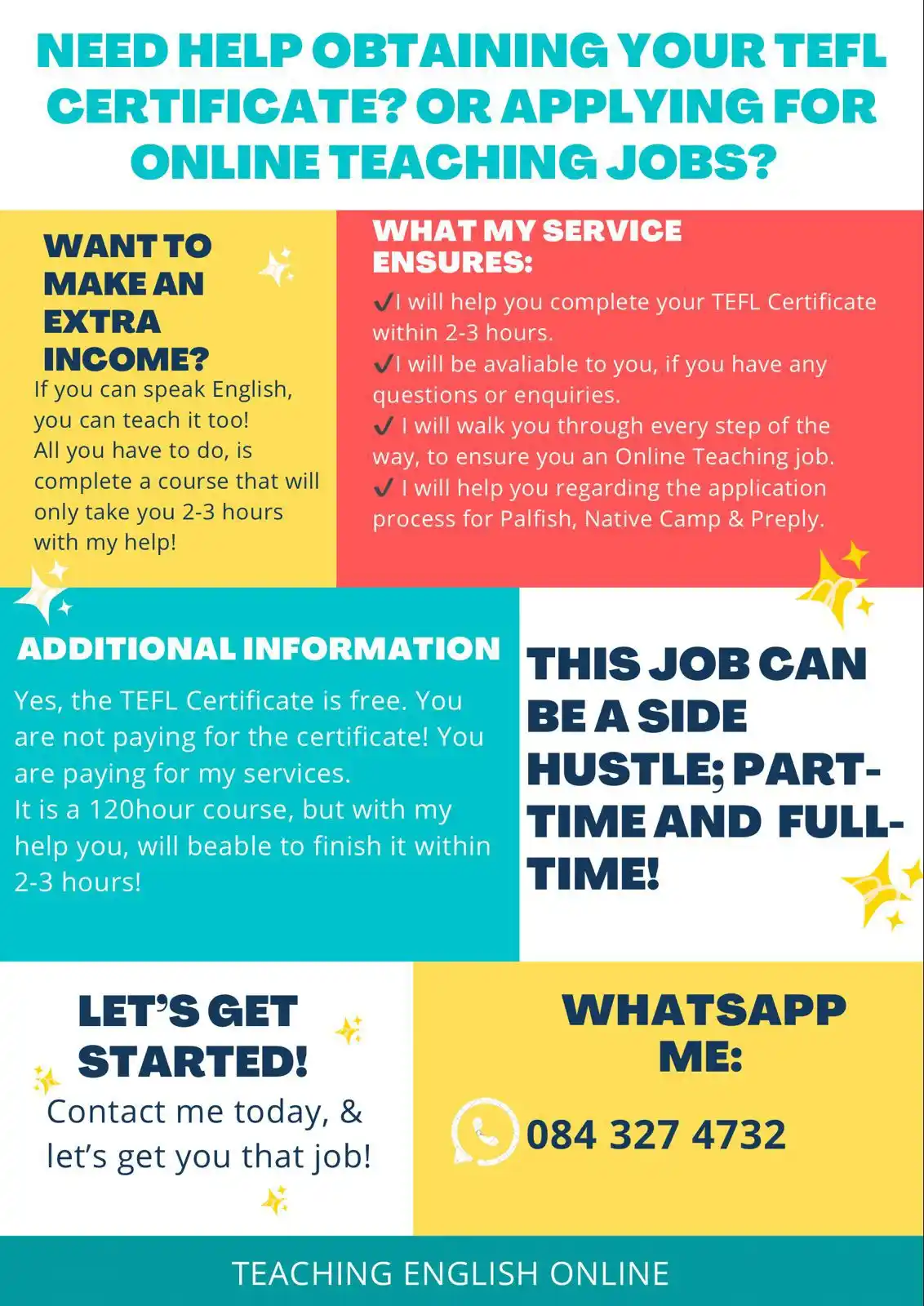 Image from Advertise Jobs/Werk: 🌟 Launch Your Online English Teaching Career! 🌟 As an experienced O...