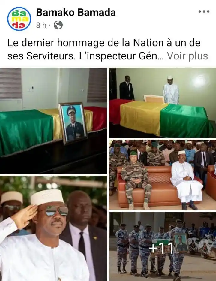 Image from Bamada.net: Le dernier hommage de la Nation à un de ses Serviteurs. L’inspecteur G...