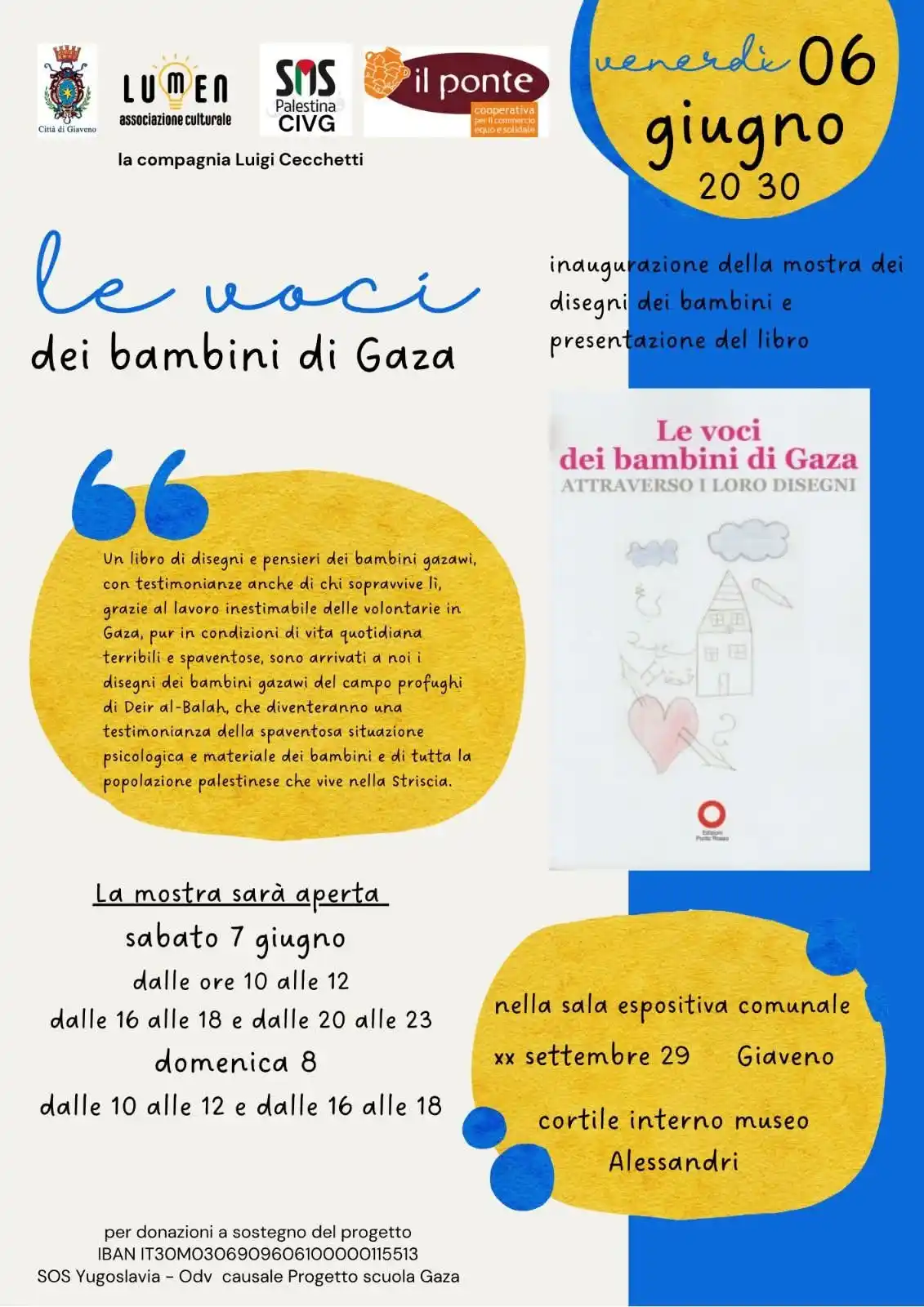 Image from Giaveno Informa: *LE VOCI DEI BAMBINI DI GAZA: UNA MOSTRA PER RIFLETTERE* Dal 6 all’8 ...