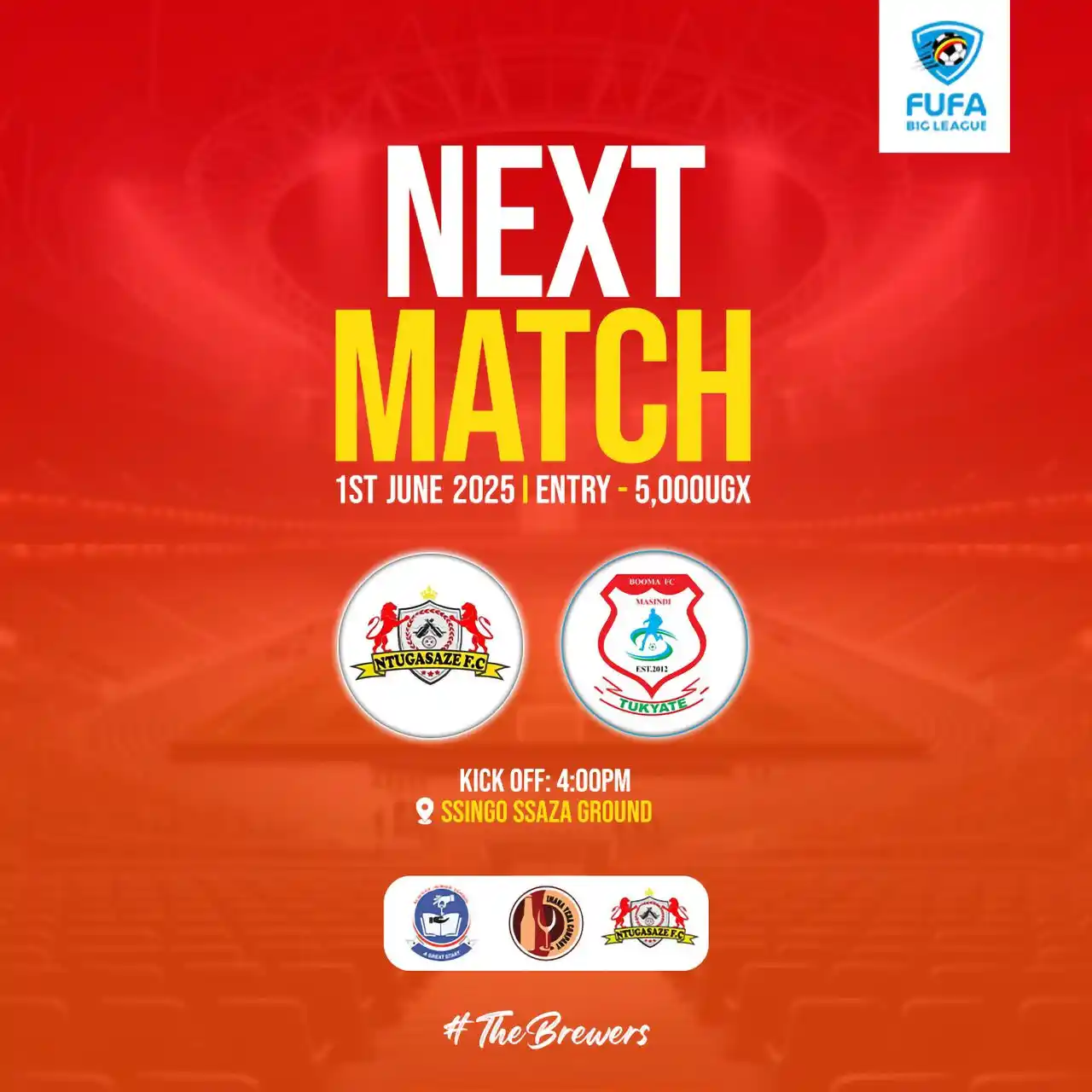 Image from NTUGASAZE FOOTBALL CLUB: Matchday Alert! This Sunday, all roads lead to Ssingo Ssaza Ground as ...