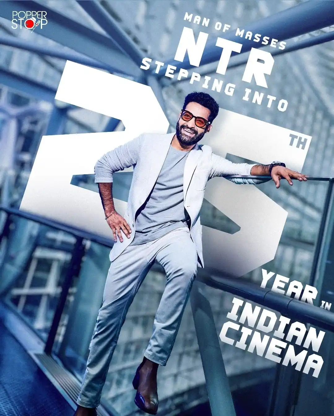 Image from Popper Stop Telugu: One man. A million hearts.❤️🔥 24 years of fire. The 25th ignites no...