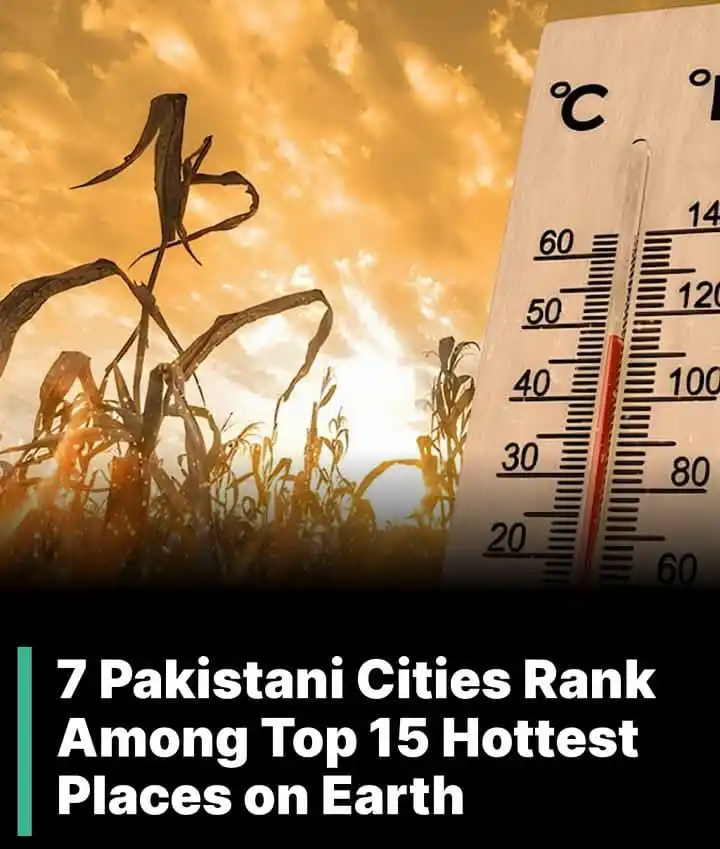 Image from Educational Updates 〽️: > *Pakistan is experiencing extreme heat as seven of its cities have b...