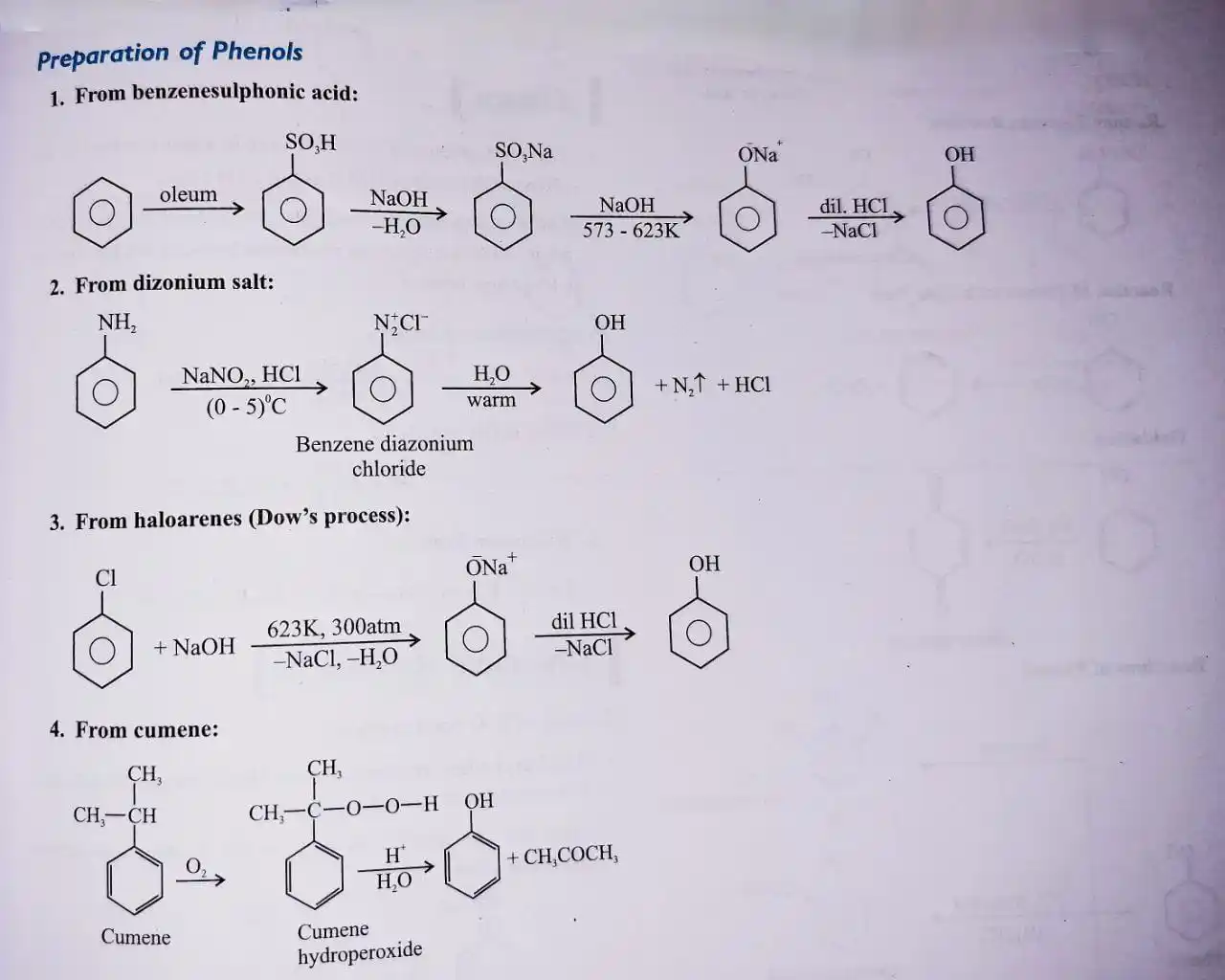 Image from NEET JEE 11 12th Class Science Notes CBSE: ππππππππ ππππππππππ ππ
πππππππ βΈ Phenols a...