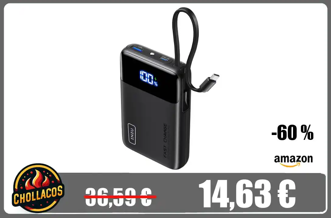 Image from Chollacos: 🔥 *POWERBANK CON CABLE* <a class="text-blue-500 hover:underline cur...