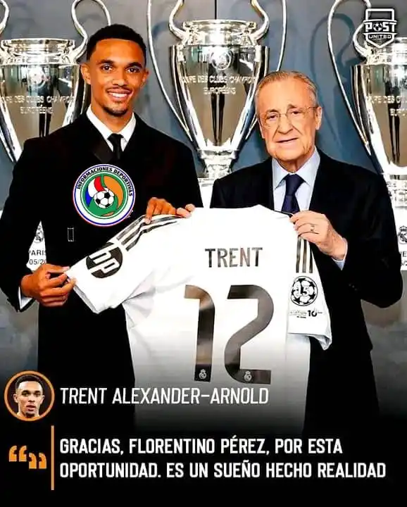 Image from Informaciones Deportivas.: 🤍👑 Presentación de Trent Alexander-Arnold como nuevo jugador del Rea...