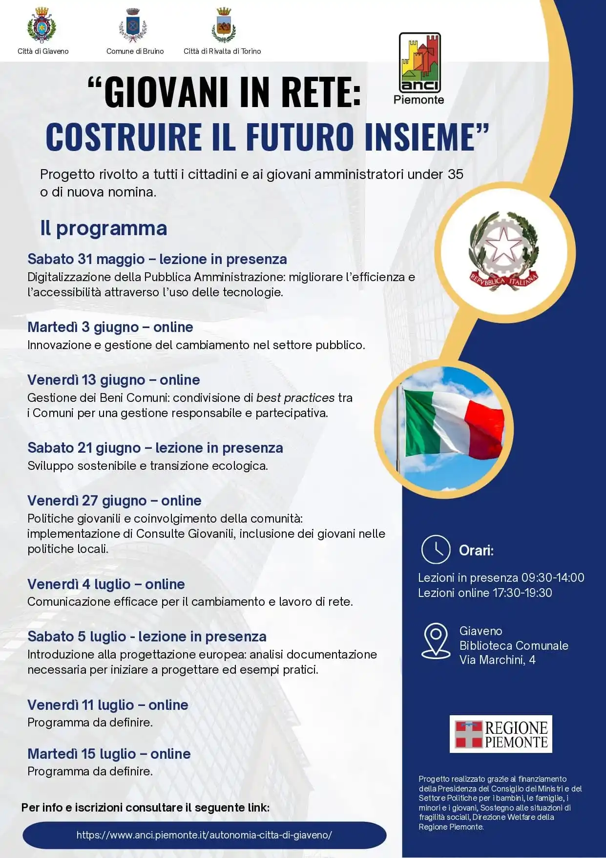 Image from Giaveno Informa: 📚 *PRIMO INCONTRO DEL PROGETTO “AUTONOMIA! FORMAZIONE PER AMMINISTRAT...