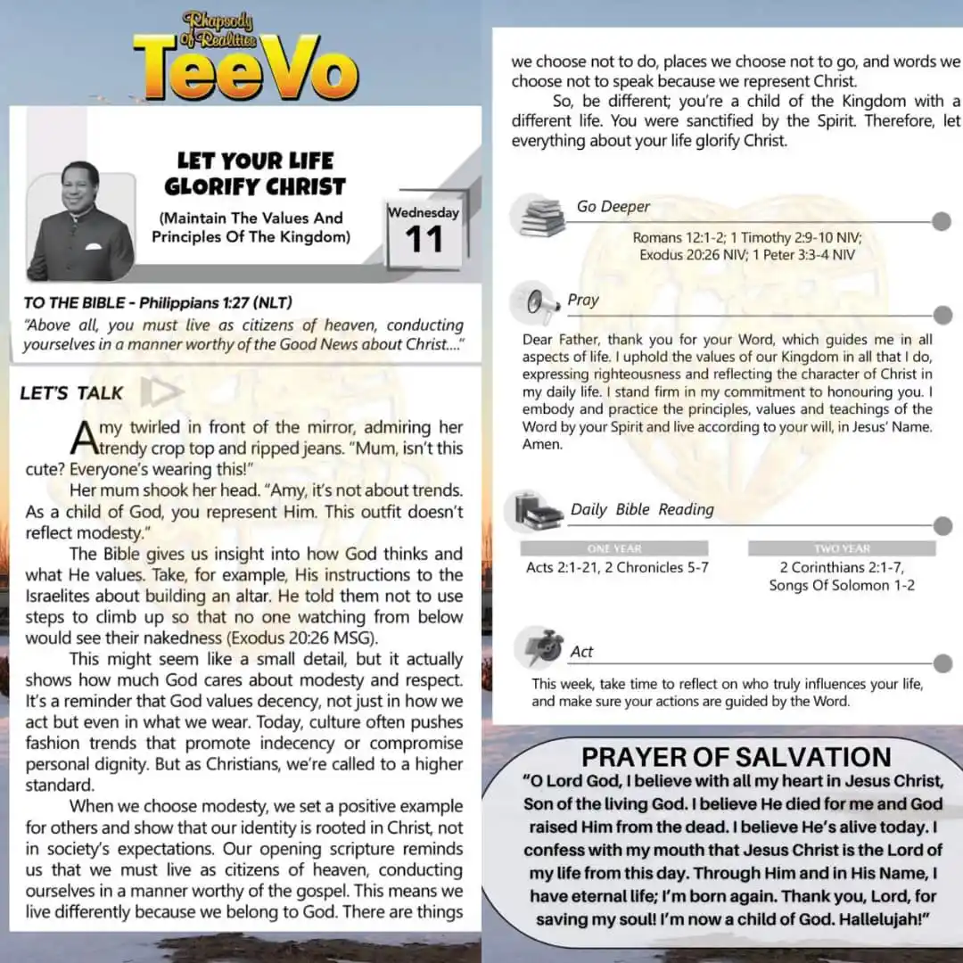 Image from ๐๐๐ ๐๐๐๐๐๐๐ ๐๐๐
๐ ๐: RHAPSODY OF REALITIES TEEVO PASTOR CHRIS WEDNESDAY, JUNE 11TH 2025 ...