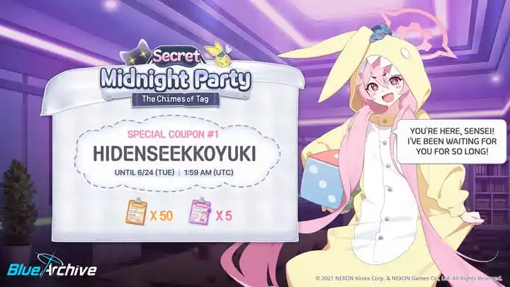Image from Blue Archive Reborn Animation Indonesia: [‘Secret Midnight Party’ Update Celebration – Special Coupon Revealed!...
