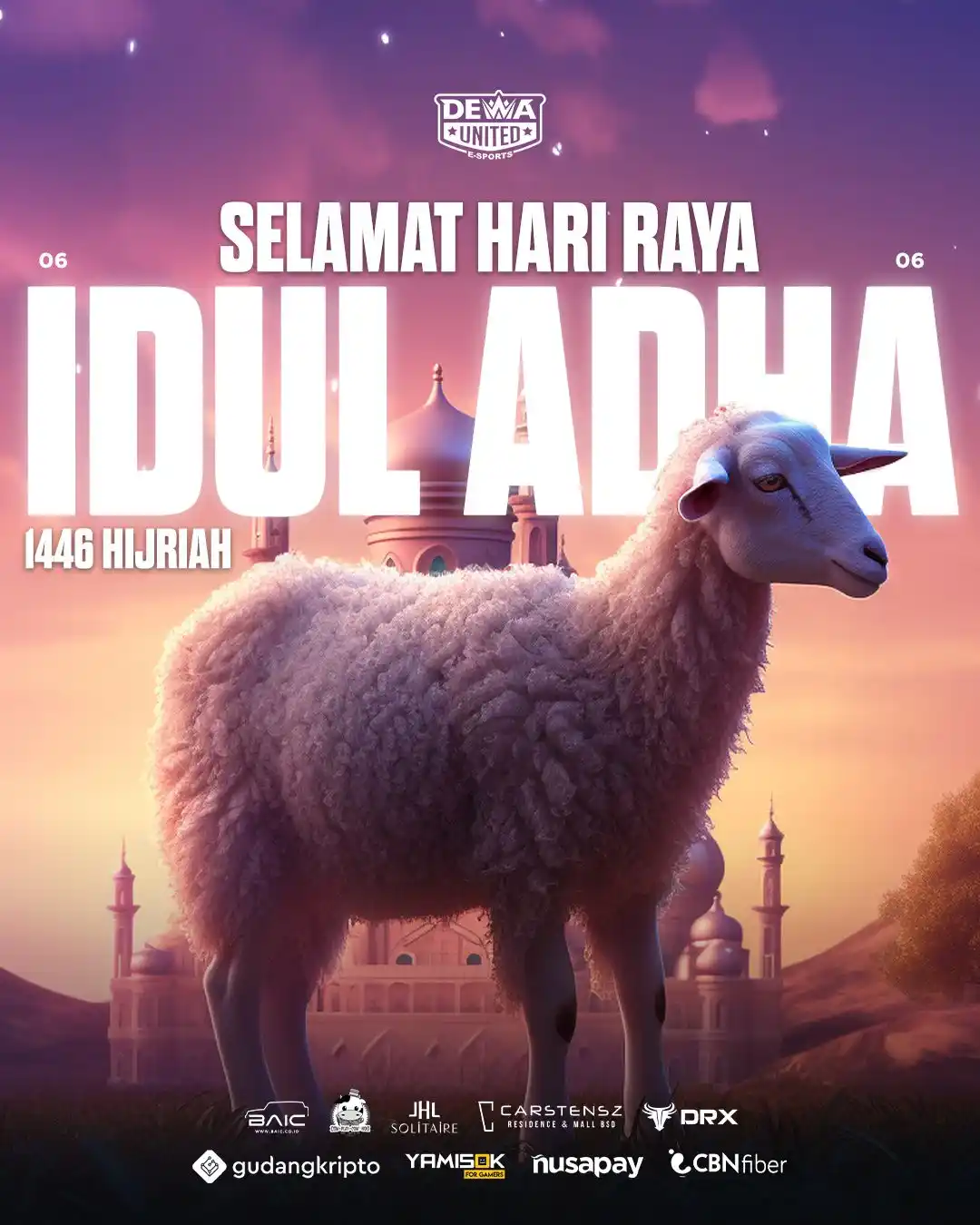 Image from ANAKDEWA: Selamat hari raya Idul Adha 1446 H untuk Anak Dewa yang merayakan!🙏🏻...