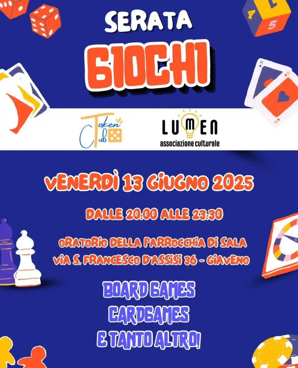 Image from Giaveno Informa: 🎲 *SERATA GIOCHI* Un’occasione per divertirsi insieme tra *board gam...