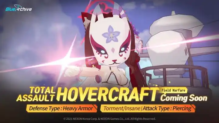 Image from Blue Archive Reborn Animation Indonesia: [Total Assault Preview]  The Total Assault - Hovercraft (Field Warfare...