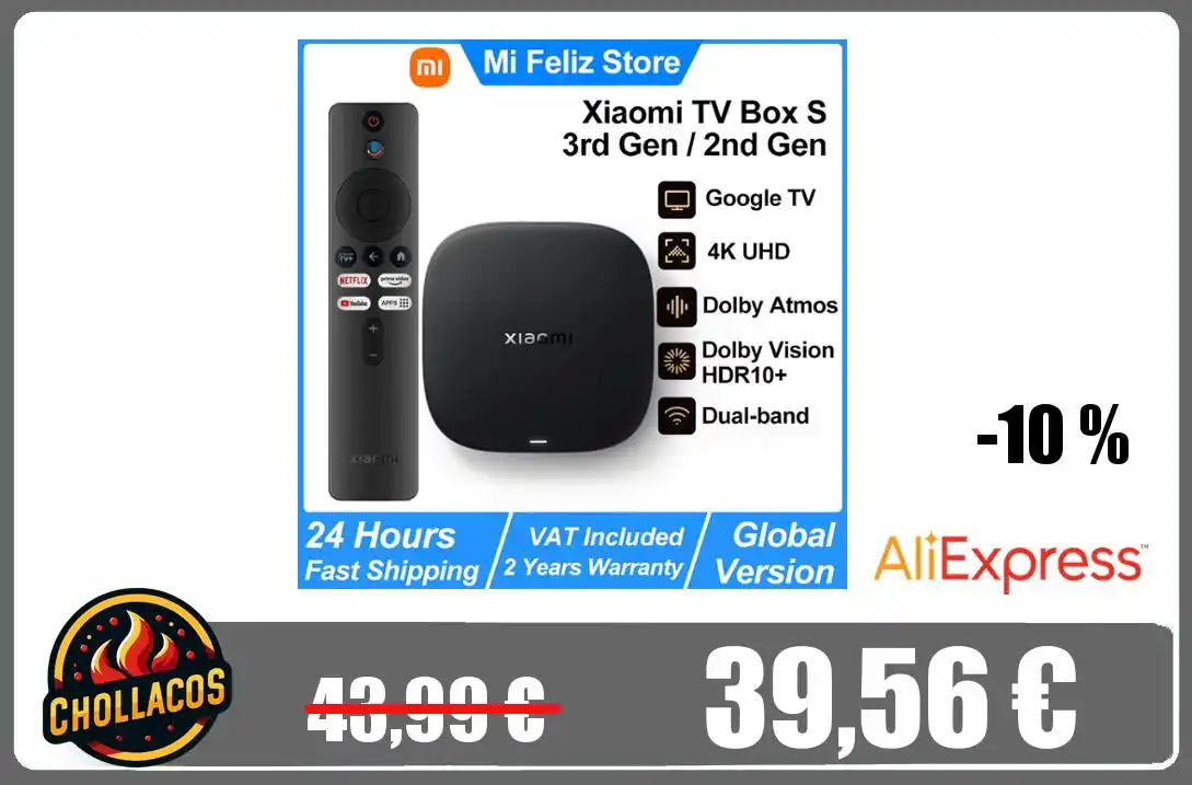 Image from Chollacos: 🔥 *XIAOMI TV BOX S 2ND GEN* <a class="text-blue-500 hover:underline...