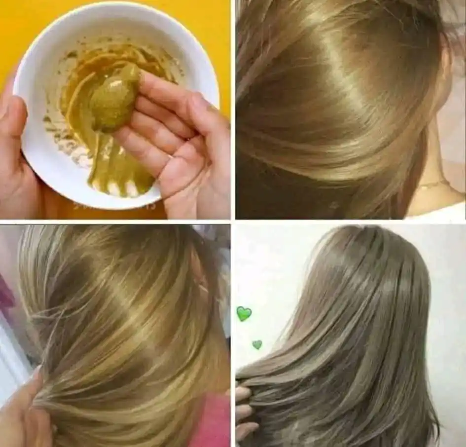 Image from منوعات مفيدة: 👈اللون الأشقر الذهبي بكل سهولة في البيت👏😉💯💯 المكونات: 2 ملعقة ك...