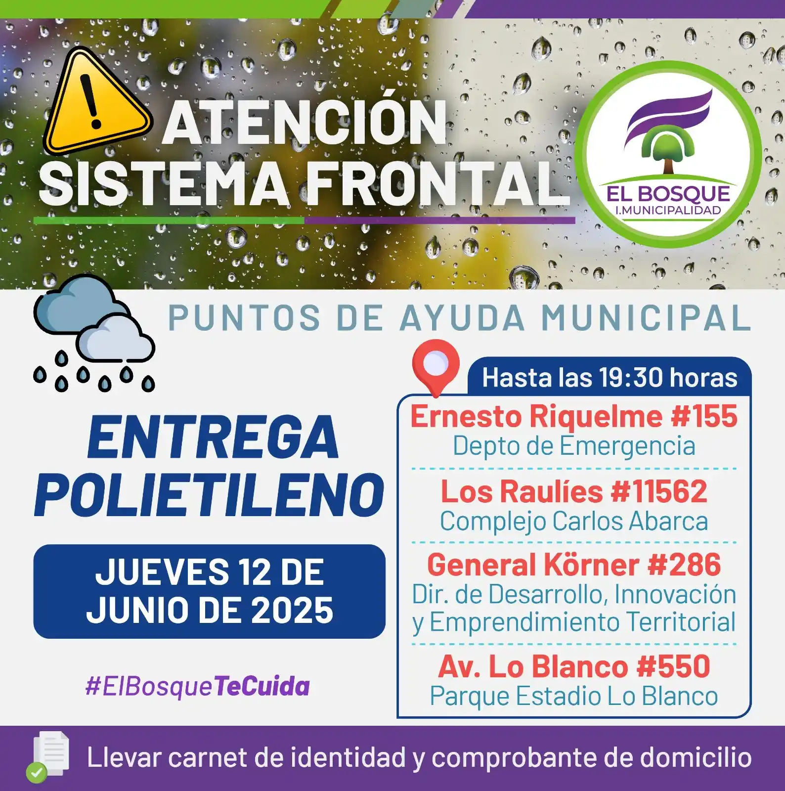 Image from Municipalidad de El Bosque: ๐ขโ๏ธ๐๐๐๐๐๐๐ฬ๐ ๐๐๐๐๐๐๐๐๐๐ ๐๐๐๐๐๐๐๐๐ Informam...
