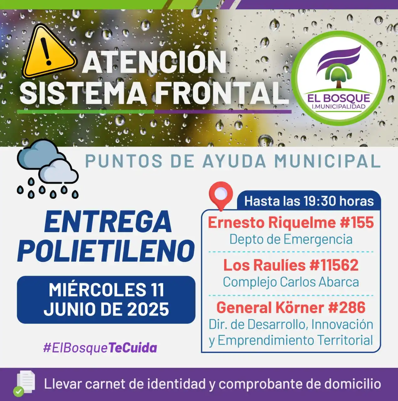 Image from Municipalidad de El Bosque: ๐ขโ๏ธ๐๐๐๐๐๐๐ฬ๐ ๐๐๐๐๐๐๐๐๐๐ ๐๐๐๐๐๐๐๐๐ Informa...