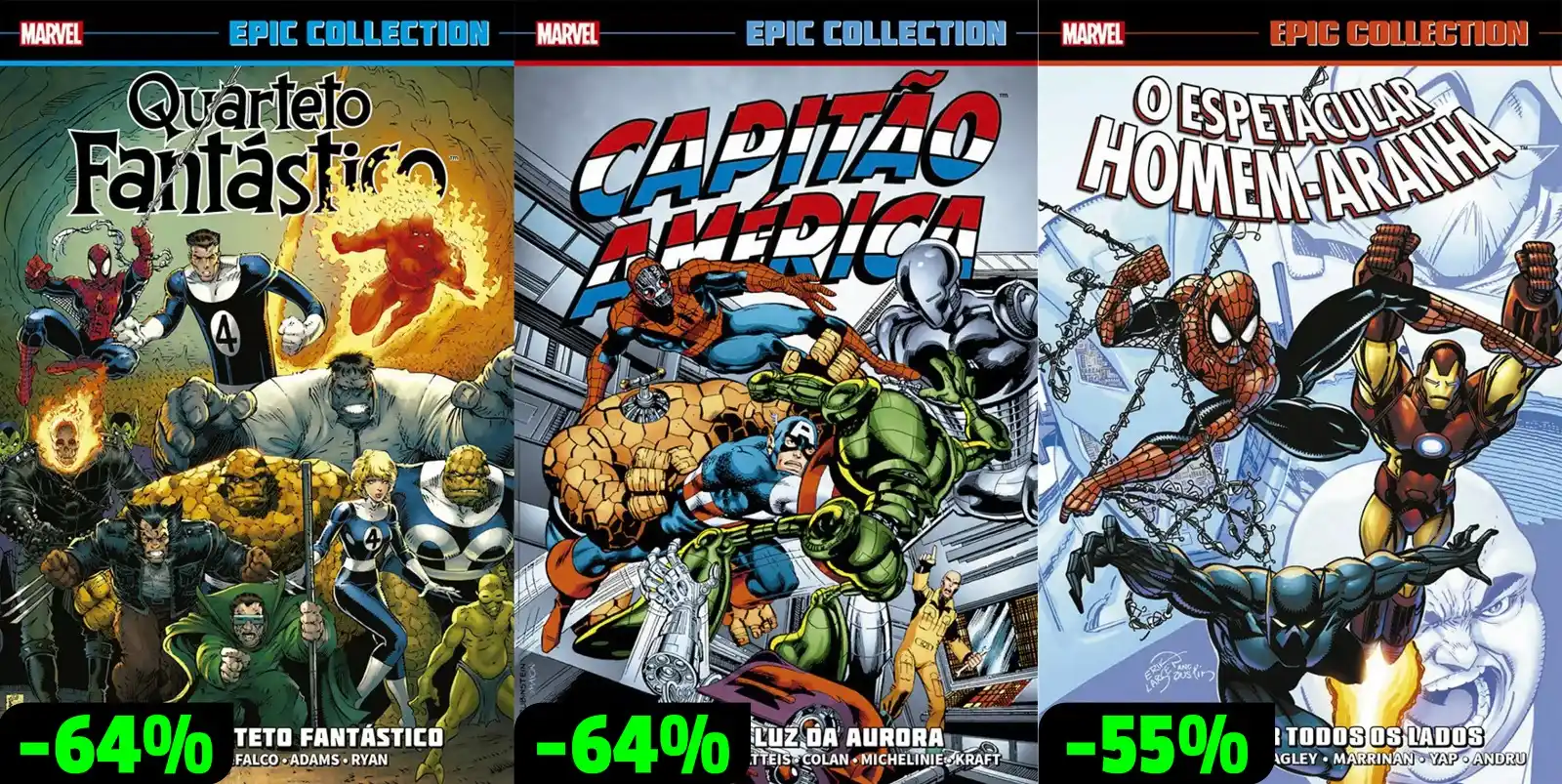 Image from 📚🪳HQ Barata - Promoções de Quadrinhos e Mangás: *🚨🚨🚨ATUALIZANDO! DESTAQUES DO OUTLET DA PANINI: 3 Epic Collection p...