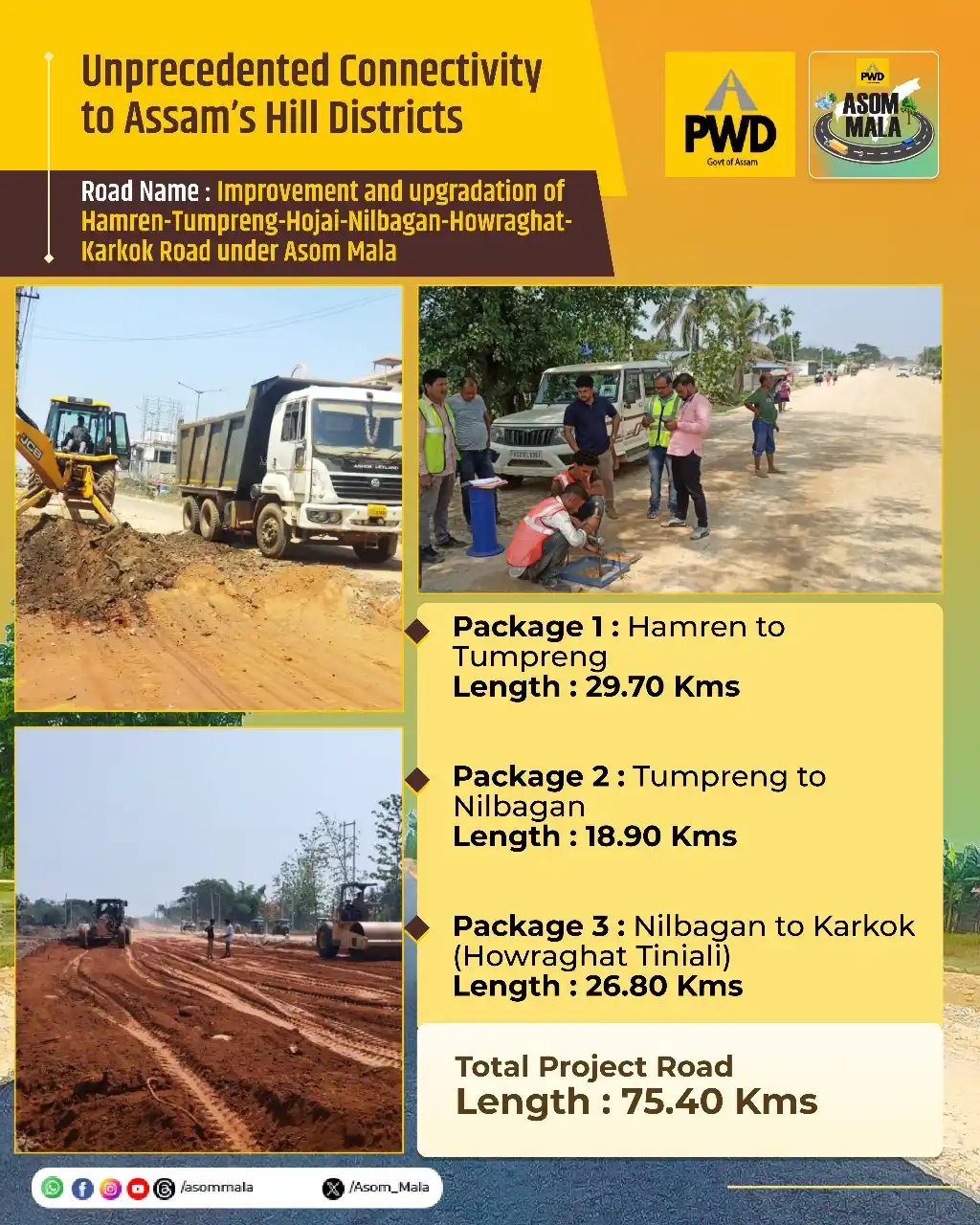 Image from Asom Mala: Bringing unprecedented connectivity to Assam’s hill districts!  With t...
