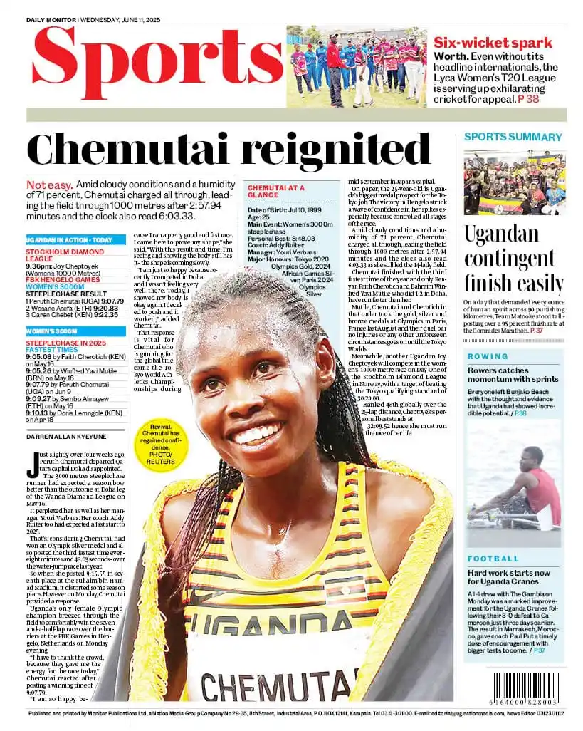 Image from Daily Monitor 🗞️📰: Catch this and more sports updates in the Wednesday Monitor. E-copy av...