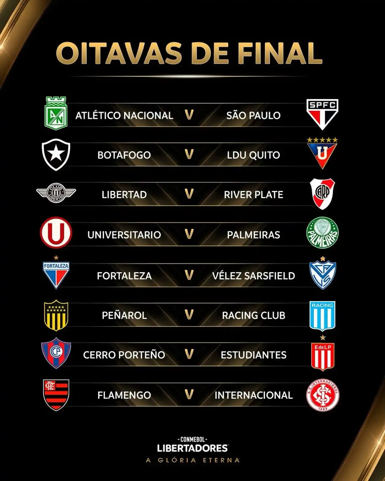 Image from Guia Ctv • TV, Filmes, Séries e Futebol: 🖥️ Confira onde serrão as transmissões das oitavas de final da *Liber...