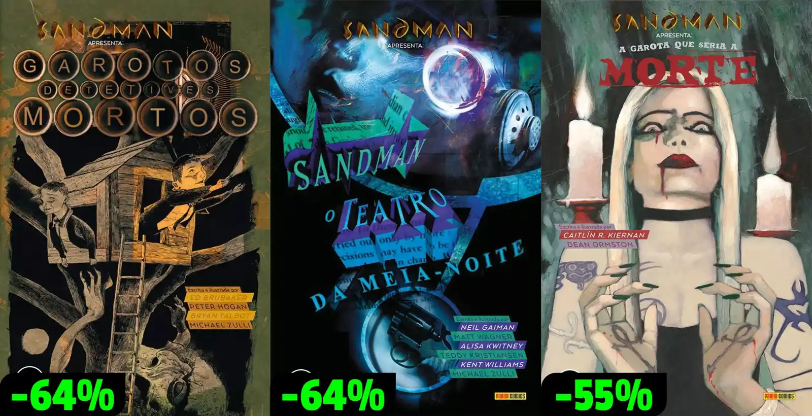 Image from 📚🪳HQ Barata - Promoções de Quadrinhos e Mangás: *🚨🚨🚨DESTAQUES DO OUTLET DA PANINI: 3 volumes da coleção Sandman Apr...