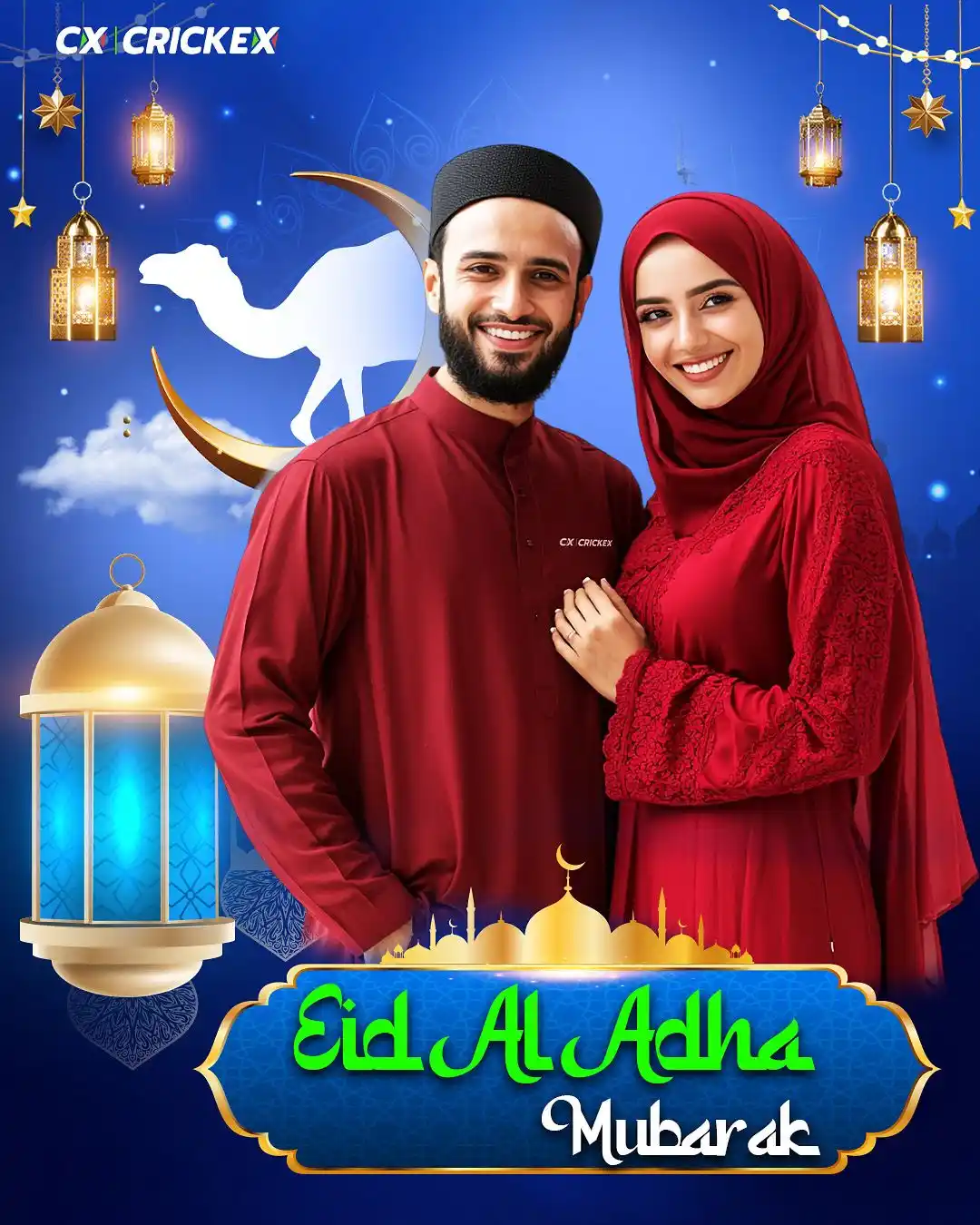 Image from Crickex: 🌙 Eid al-Adha Mubarak! May your home be filled with the spirit of sac...