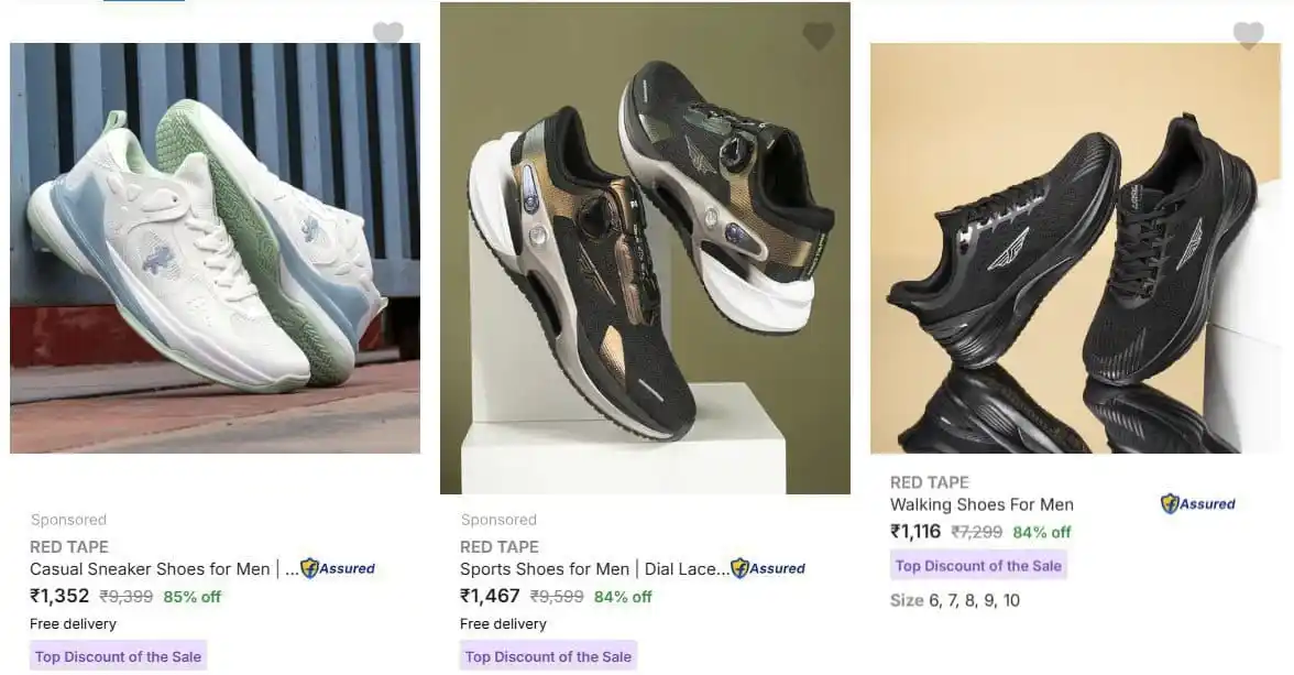 Image from CYBER CHATHAN: Flipkart | Redtape Footwear upto 86% off  👉https://fktr.in/bRqXnqu...