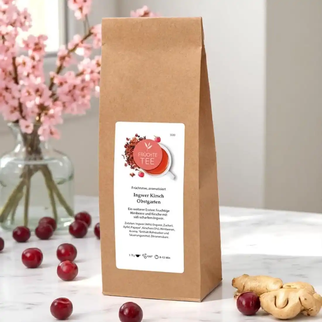 Image from Premium Tee | MHP Shop: 🍒🔥 Frucht küsst Würze – Ingwer Kirsche von Tee Maass Ein Tee wie ein...