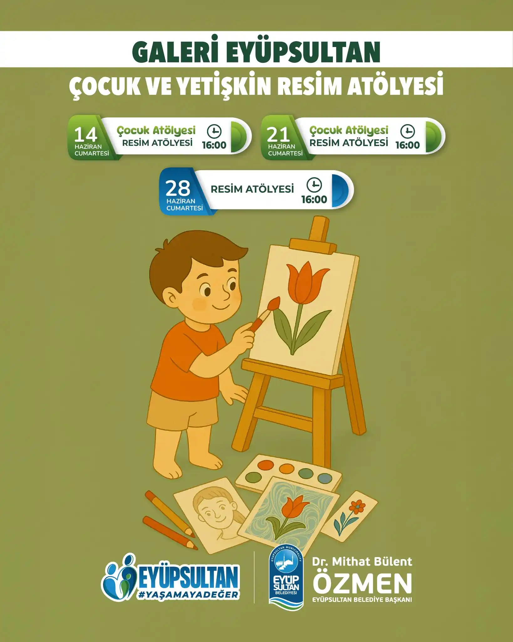 Image from Eyüpsultan Belediyesi: 🎨 Galeri Eyüpsultan’da Haziran Ayı Resimle Renklensin! Çocuklar ve y...