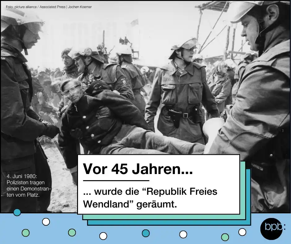 Image from Deine tägliche Dosis Politik: ☕ Guten Morgen! Vor 45 Jahren wurde die sog. „Republik Freies Wendlan...