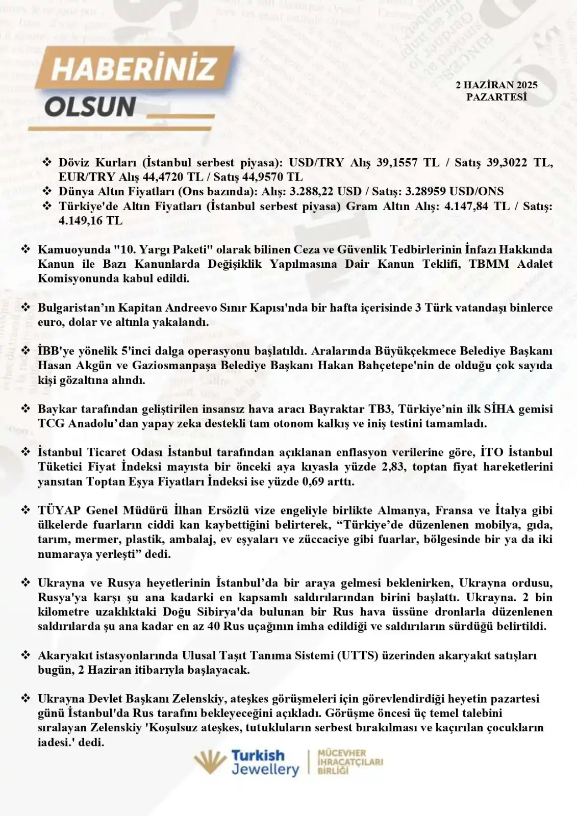 Mücevher İhracatçıları Birliği post