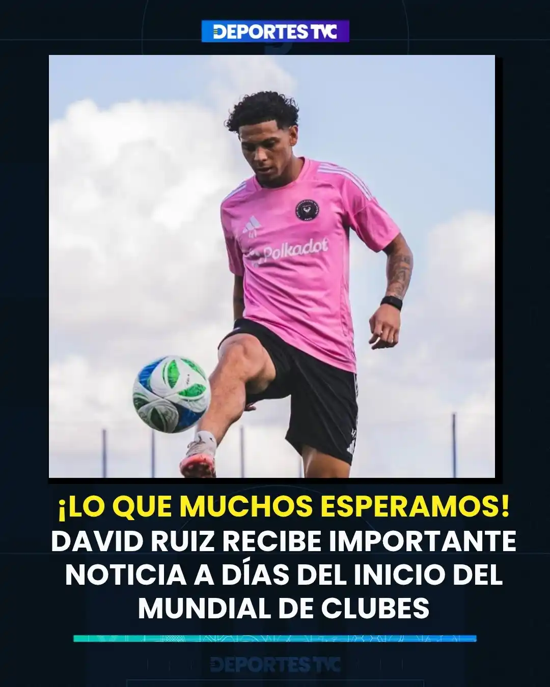 Image from Deportes TVC: 🔴🇭🇳 ¡Mucho ojo! David Ruiz recibe importante noticia del Inter Mia...