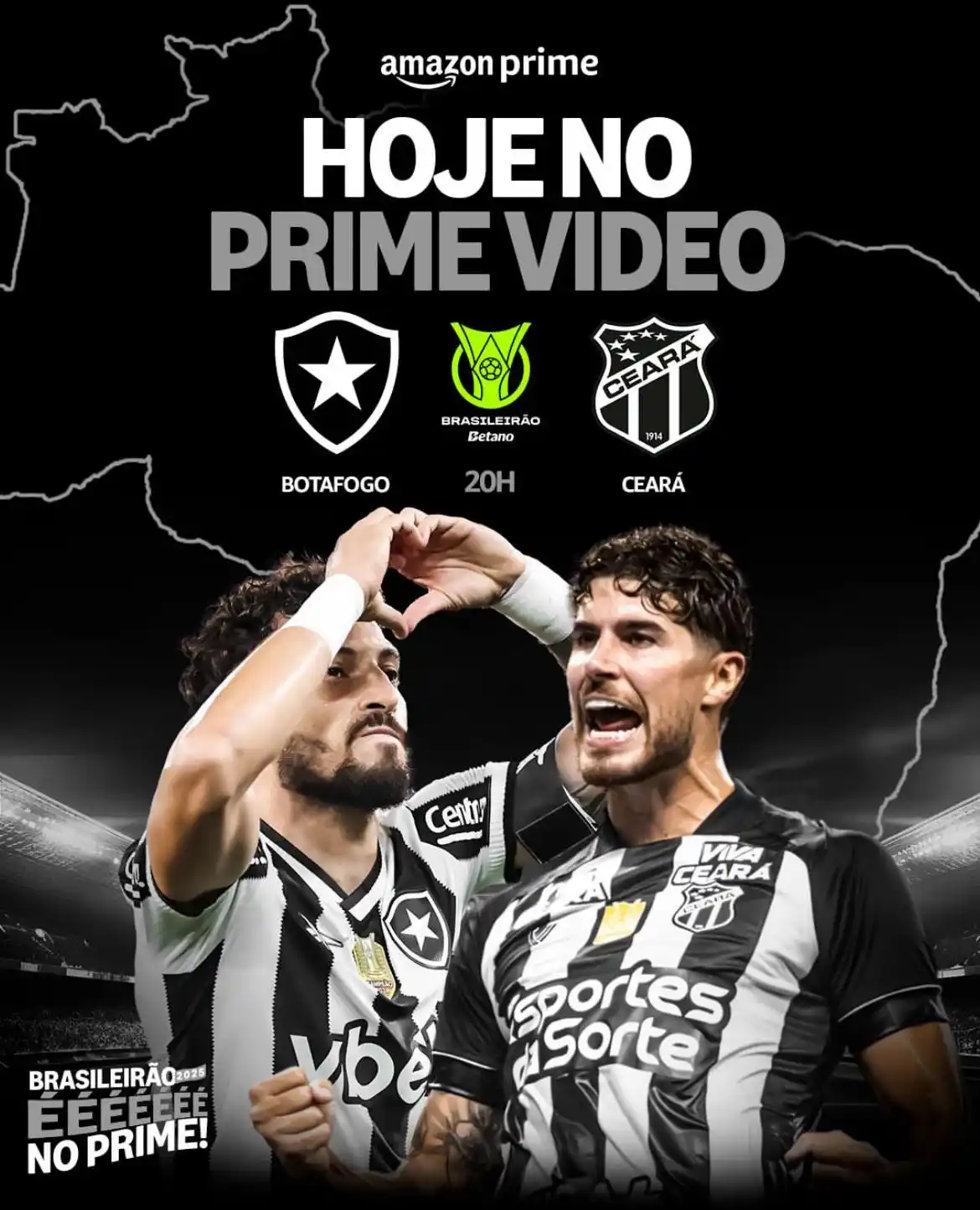 Image from Guia Ctv • TV, Filmes, Séries e Futebol: Hoje tem 🔥 *Botafogo x Ceará* - Ás 20h com transmissão exclusiva na P...