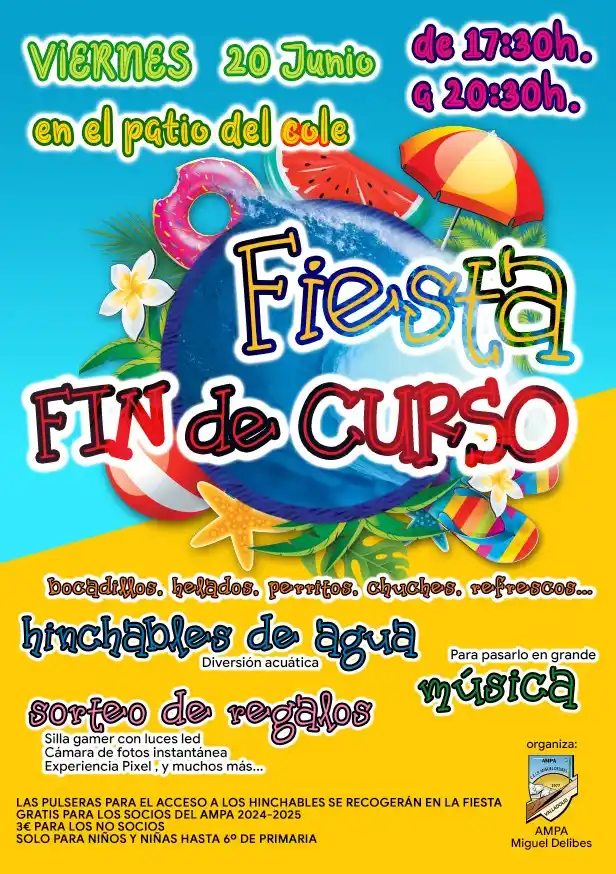 Image from AMPA Miguel Delibes - Valladolid: Hola familias!!! El VIERNES 20 de JUNIO a partir de las 17:30h. y has...