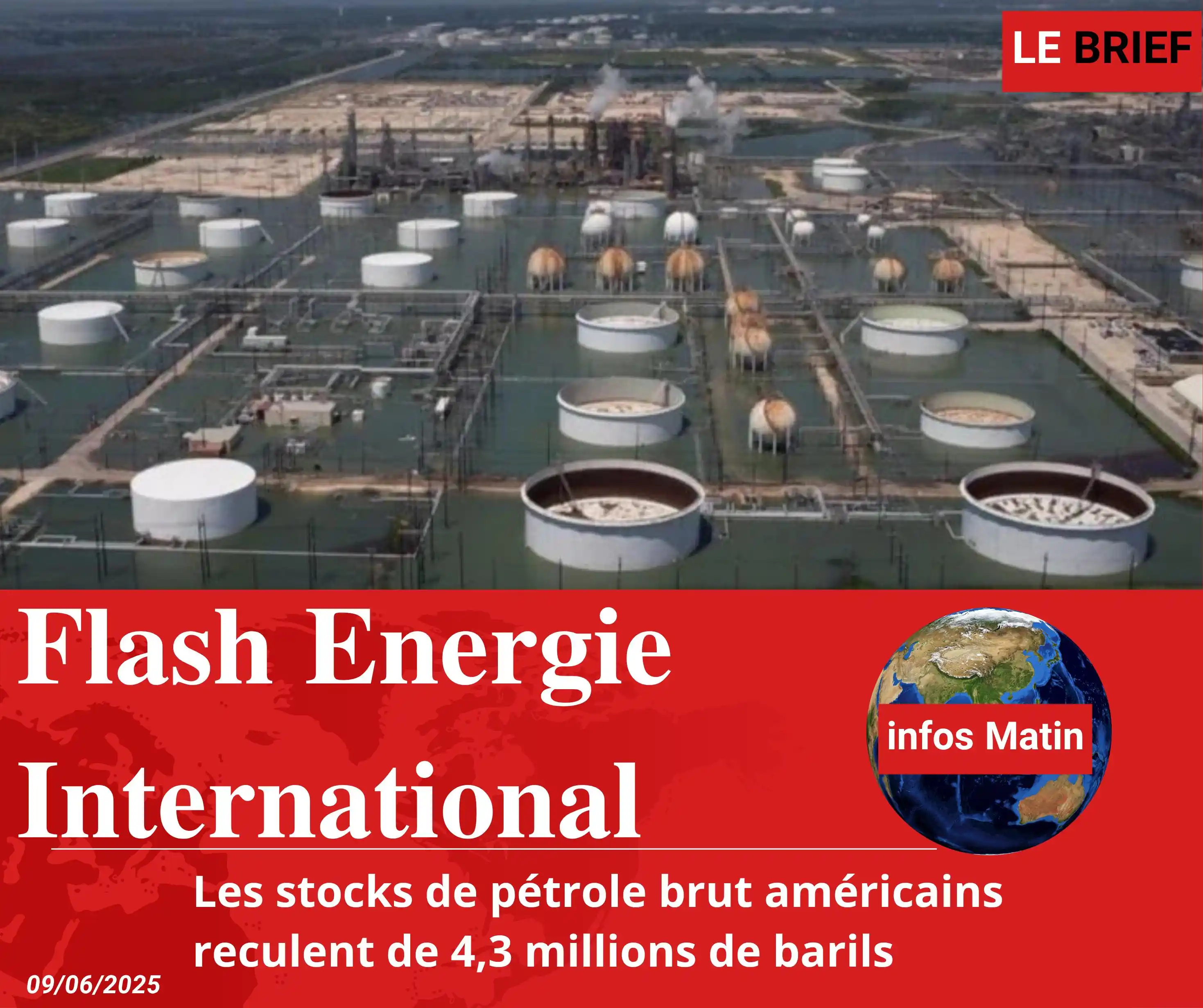Image from LE BRIEF: đŽâ° Il est lâheure de votre infos Matin â LE BRIEF du LUNDI 09 JUIN 20...