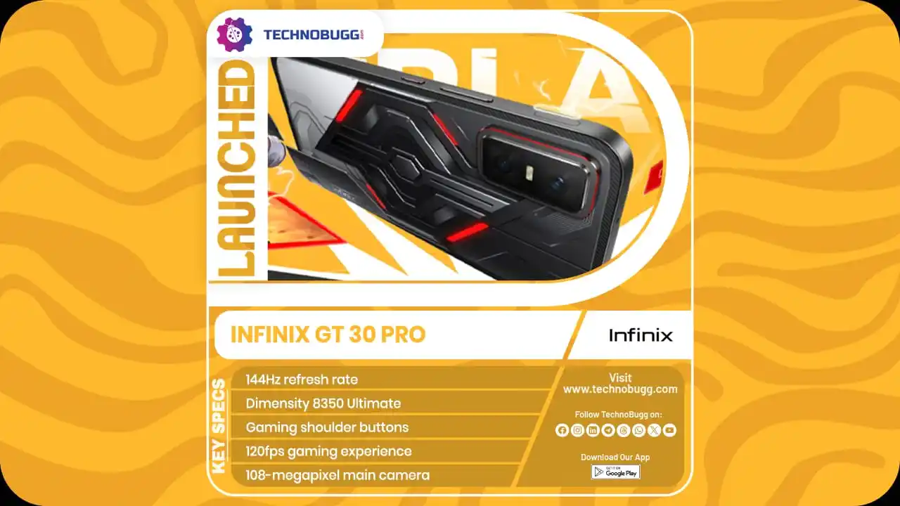 Image from TechnoBugg: Infinix GT 30 Pro Goes Official Read more : https://www.technobugg.co...