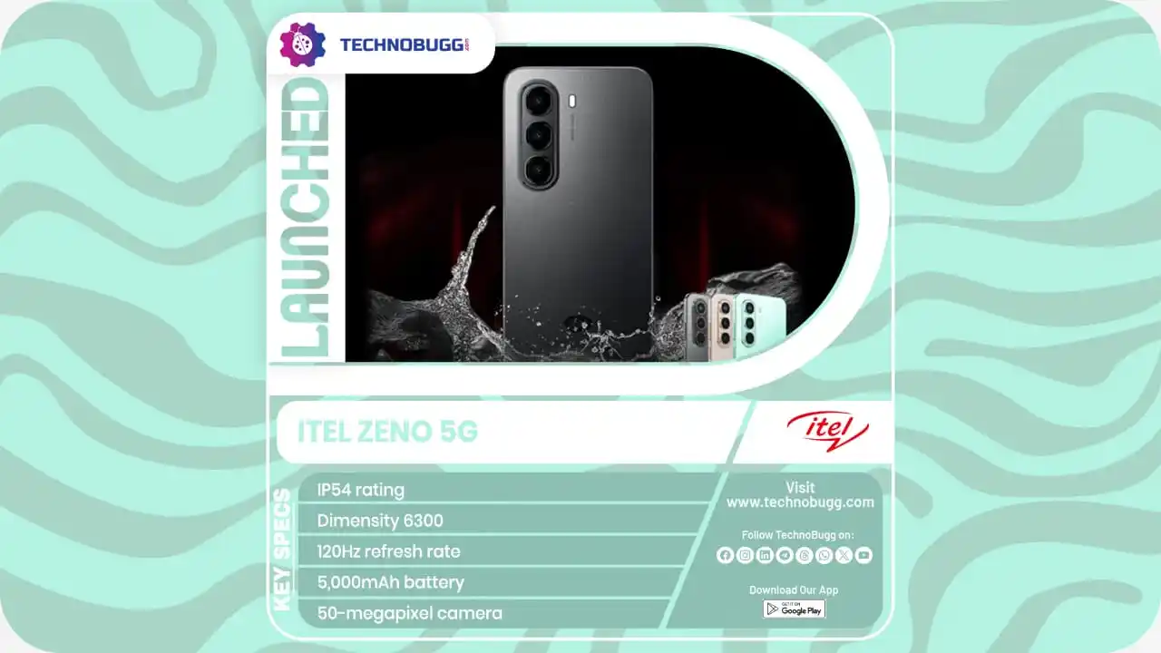 Image from TechnoBugg: Itel Zeno 5G Goes Official Read More : https://www.technobugg.com/ite...