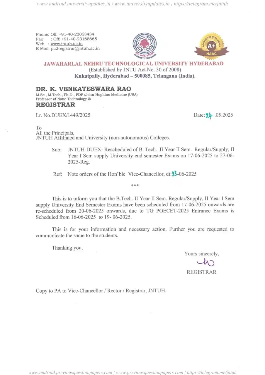 Jntuh_updates_official post