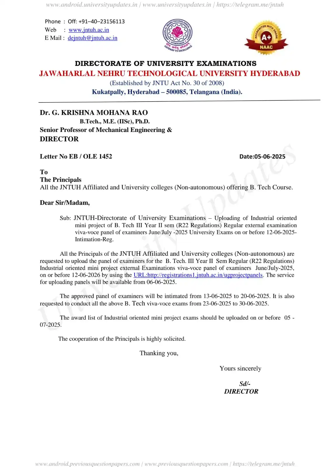 Jntuh_updates_official post