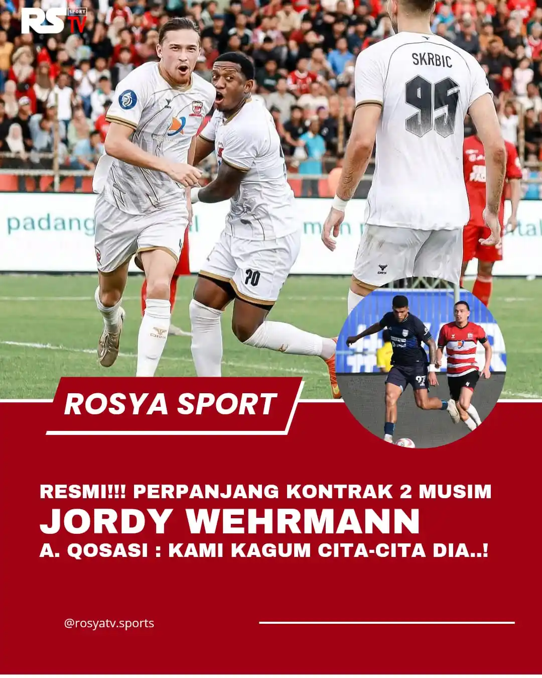 Image from ROSYA TV: Jordy Wehrmann bersama Madura United hingga 2027! Gelandang berdarah B...