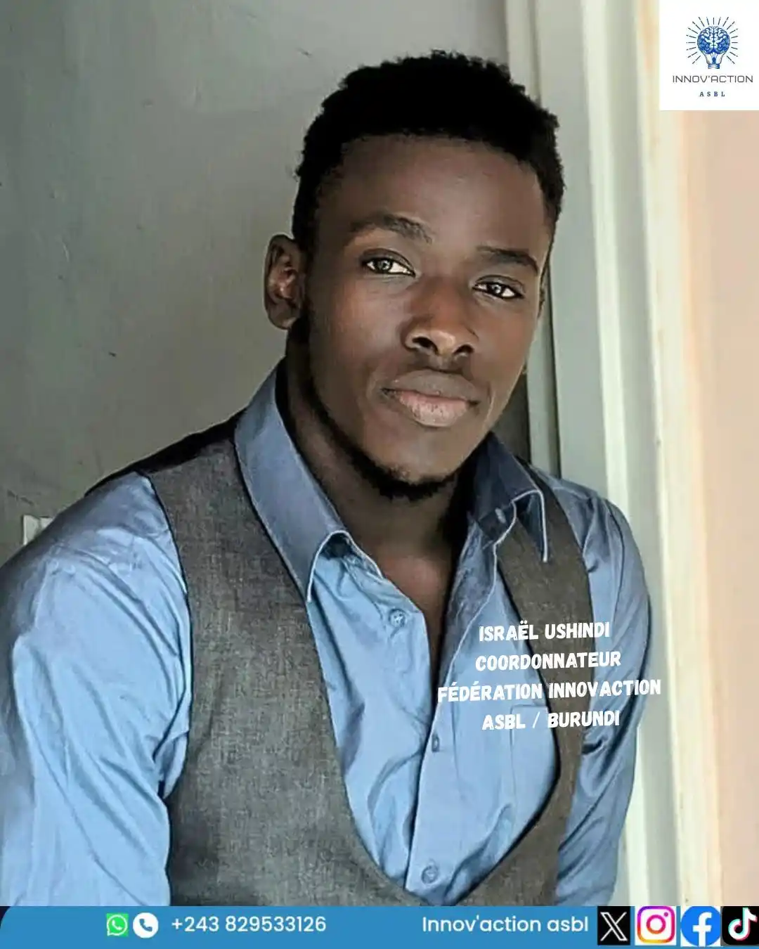 Image from Innov'action ASBL: *Joyeux anniversaire, Coordon Israël USHINDI* !🎉 En ce jour spécial,...