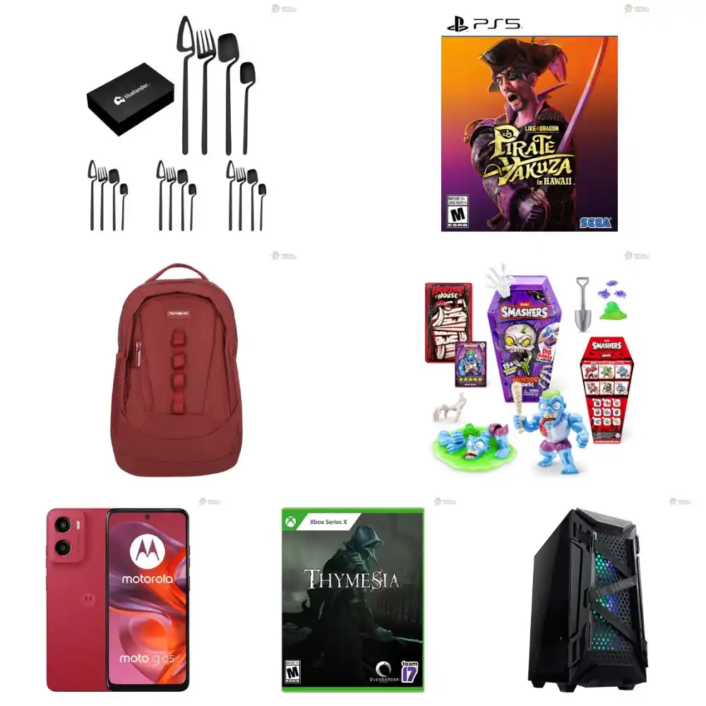 Image from Espía de Ofertas: ⚬ Juego de 16 cubiertos Bluelander, de acero inoxidable color negro ba...