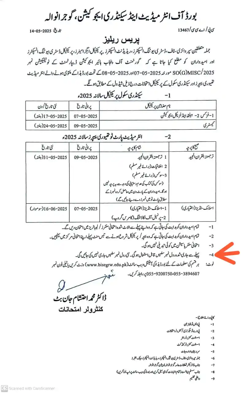 PGC GUJRANWALA post