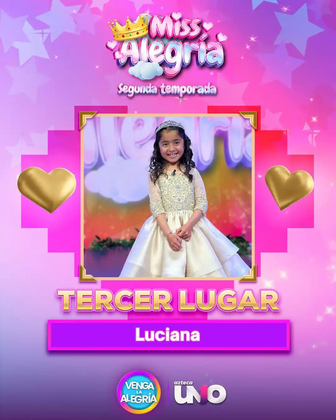 Image from Venga La Alegría : 🥉 Luciana se llevó el 3er lugar en <a class="text-blue-500 hover:unde...