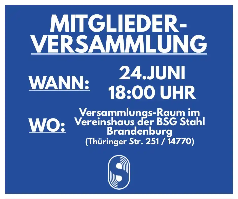 Image from BSG Stahl Brandenburg e. V.: *Mitgliederversammlung bei der BSG Stahl Brandenburg* Die Wahl- und ...