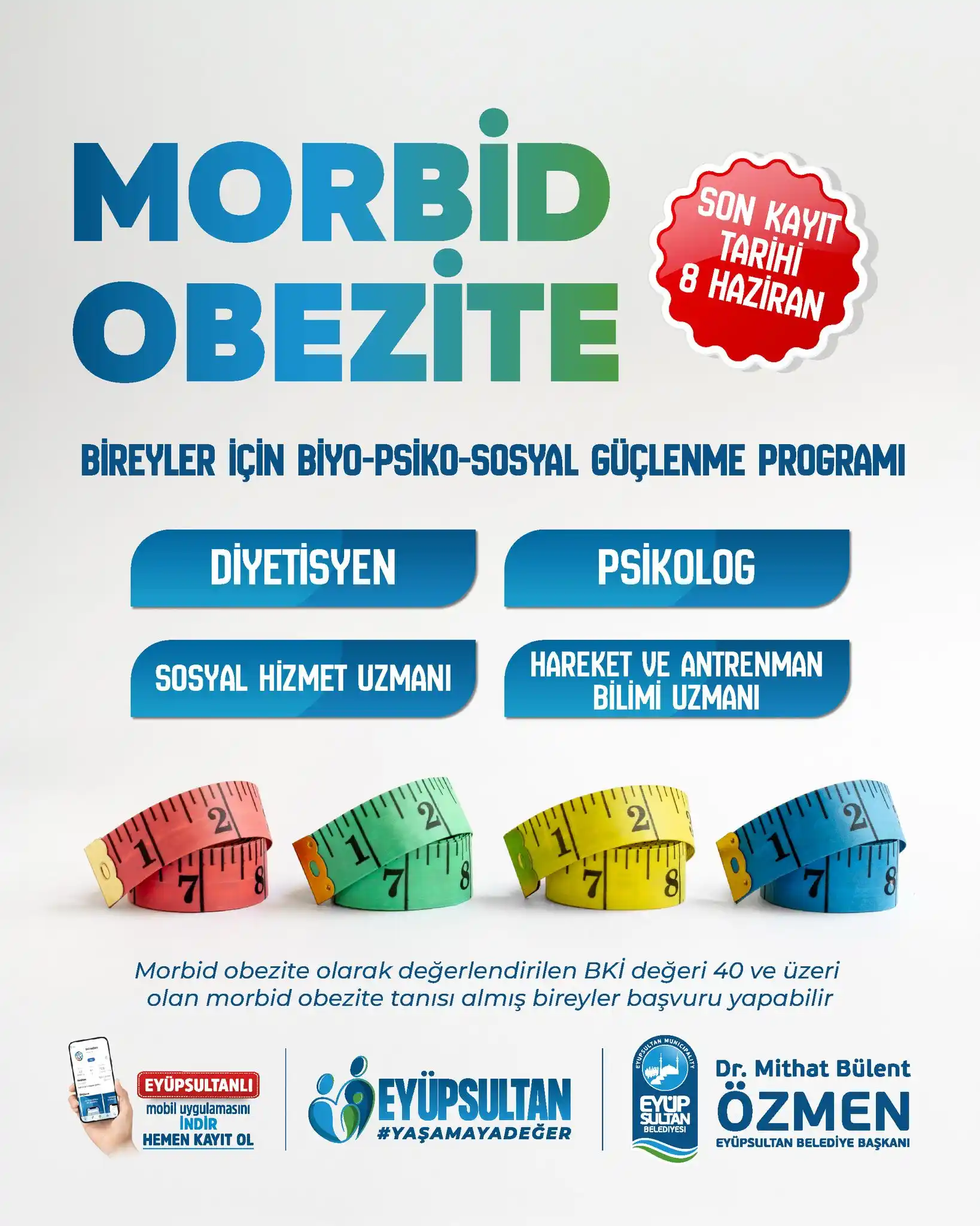 Image from Eyüpsultan Belediyesi: Morbid obezite ile mücadelede bütüncül destek! Diyetisyen, psikolog, s...