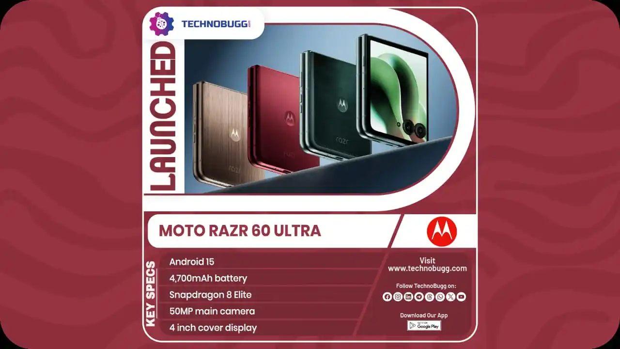 Image from TechnoBugg: Moto Razr 60 Ultra Launched Read more : https://www.technobugg.com/mo...